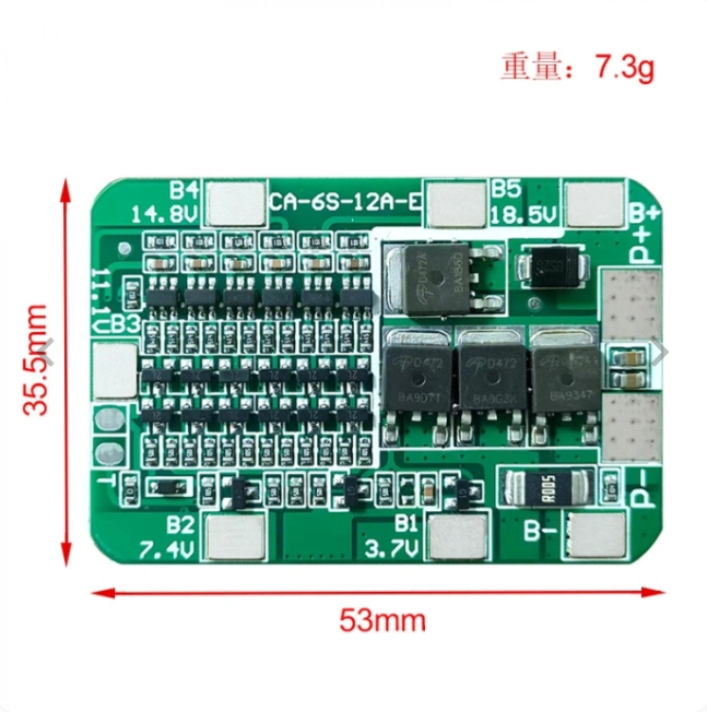 ⚡ CREATALL 6S 12A BMS — LİTYUM İYON KORUMA DEVRESİ (Balanssız)